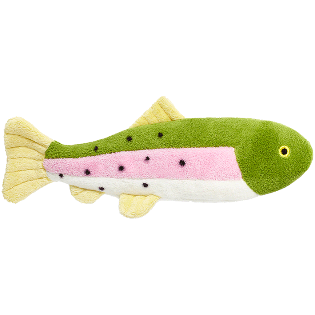 Fluff and Tuff Burt Lake Trout Dog Toy