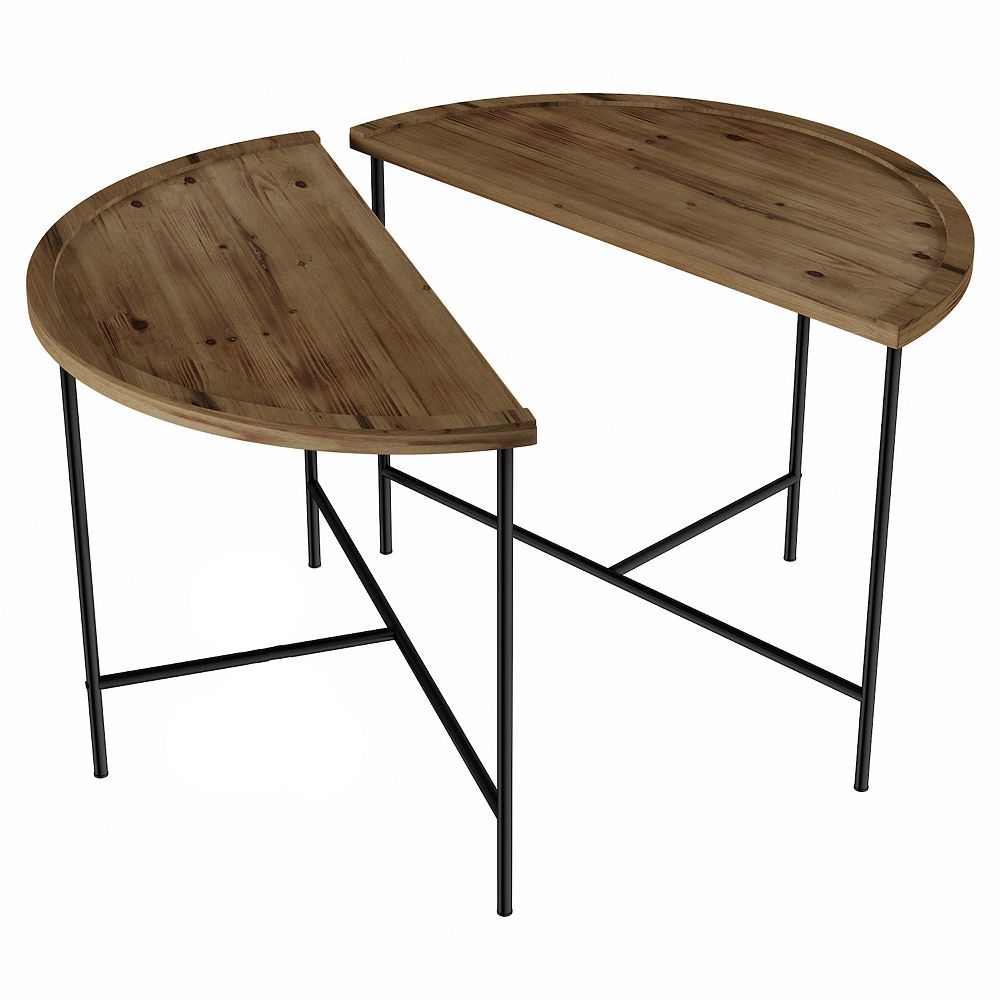 Lavish Home Half-Moon Coffee Table 2-pc. Set