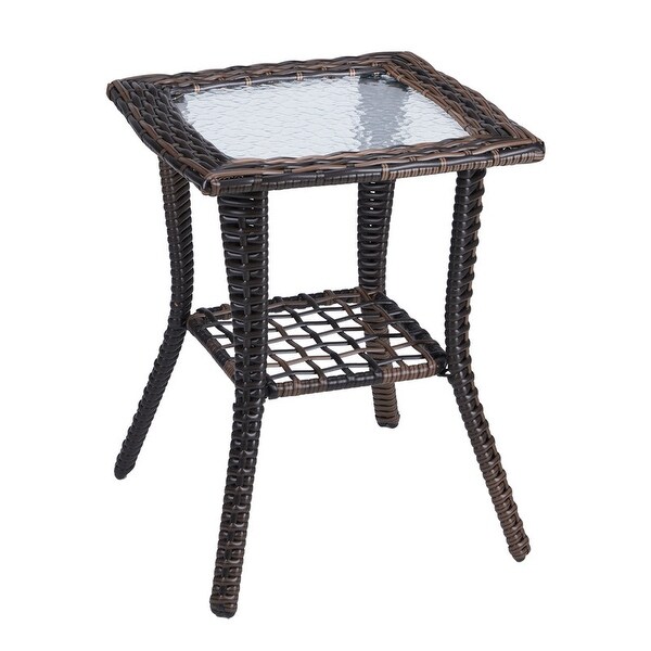 Outdoor Wicker Side Table