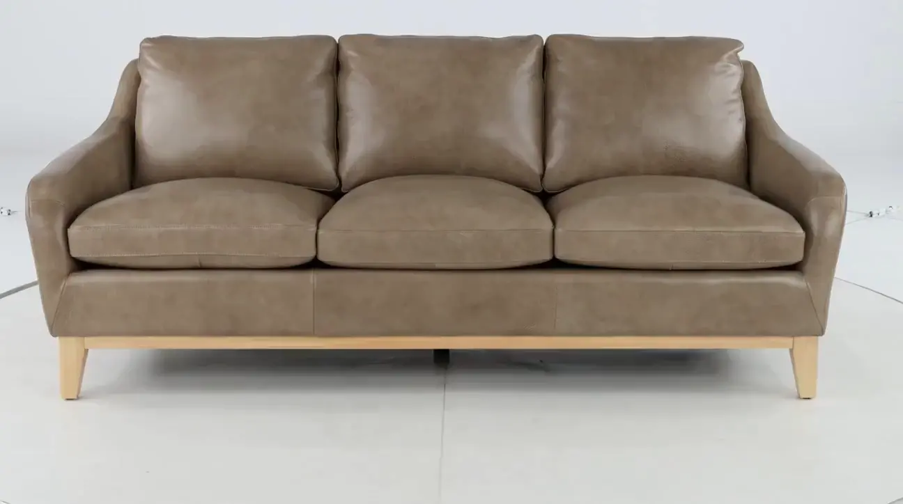 Cammack Sandy Brown Leather Sofa