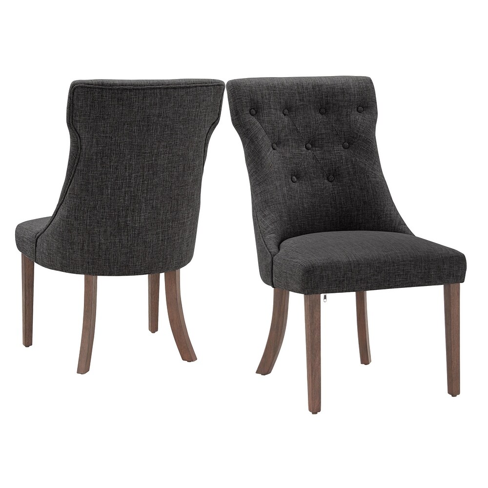 Voyager Button tufted Dining Chairs (Set of 2) by iNSPIRE Q Artisan
