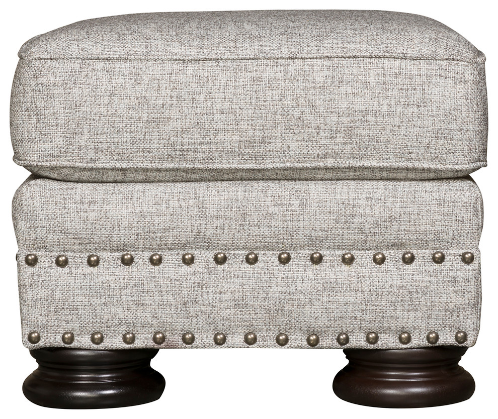 Bernhardt Foster Ottoman  Gray   Traditional   Footstools And Ottomans   by Bernhardt Furniture Company  Houzz