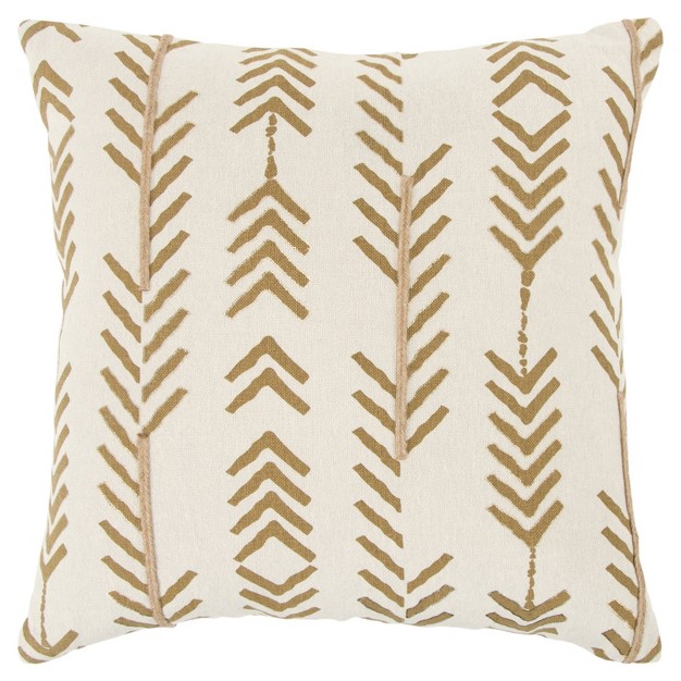 Oversize Arrow Poly Filled Square Throw Pillow Gold Donny Osmond Home