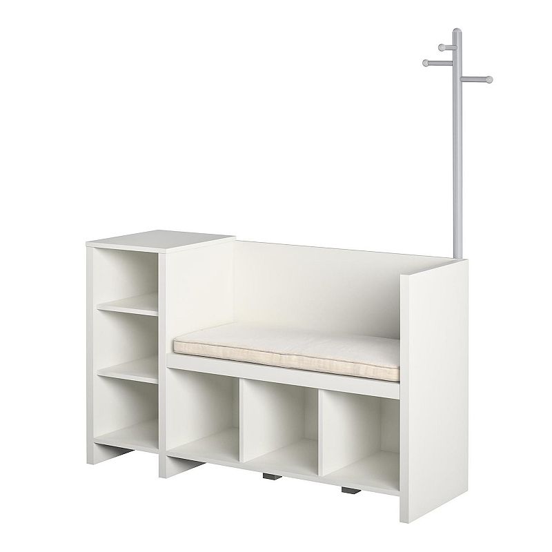 Ameriwood Home Tyler Storage Bench and Coat Rack