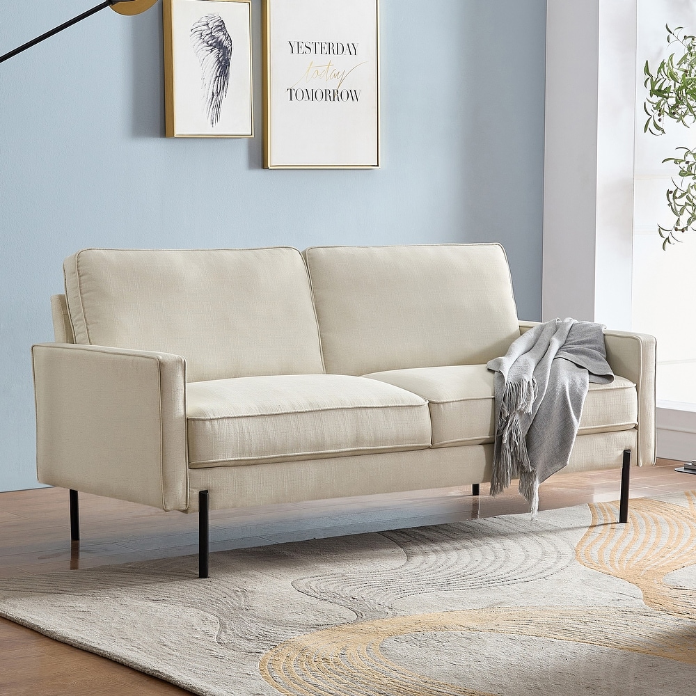 Atley Square Arm Modern Linen Sofa