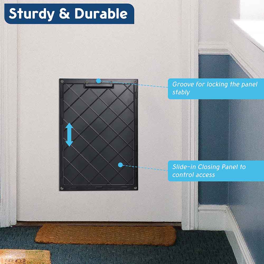 Yescom Cat & Dog Door with Flap 2-Way Entry 12.8x17.7 in.