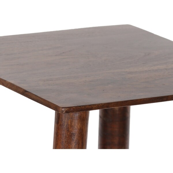 Porter Designs Portola Transitional Solid Acacia Wood End Table， Brown