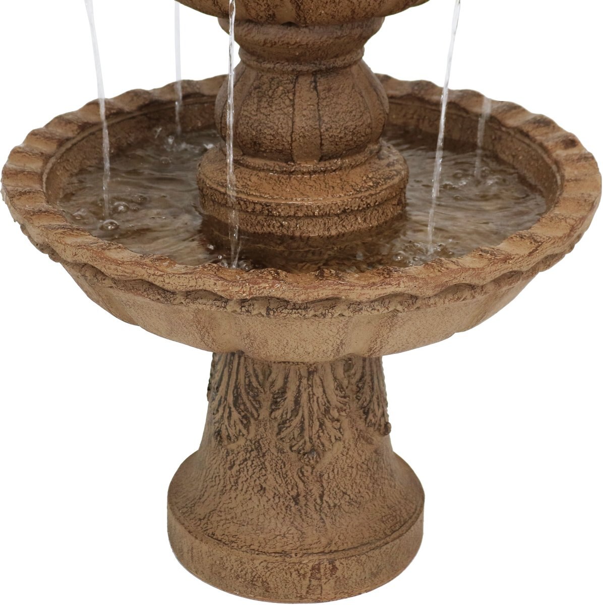 Sunnydaze Decor 4-Tier Pineapple Outdoor Water Fountain