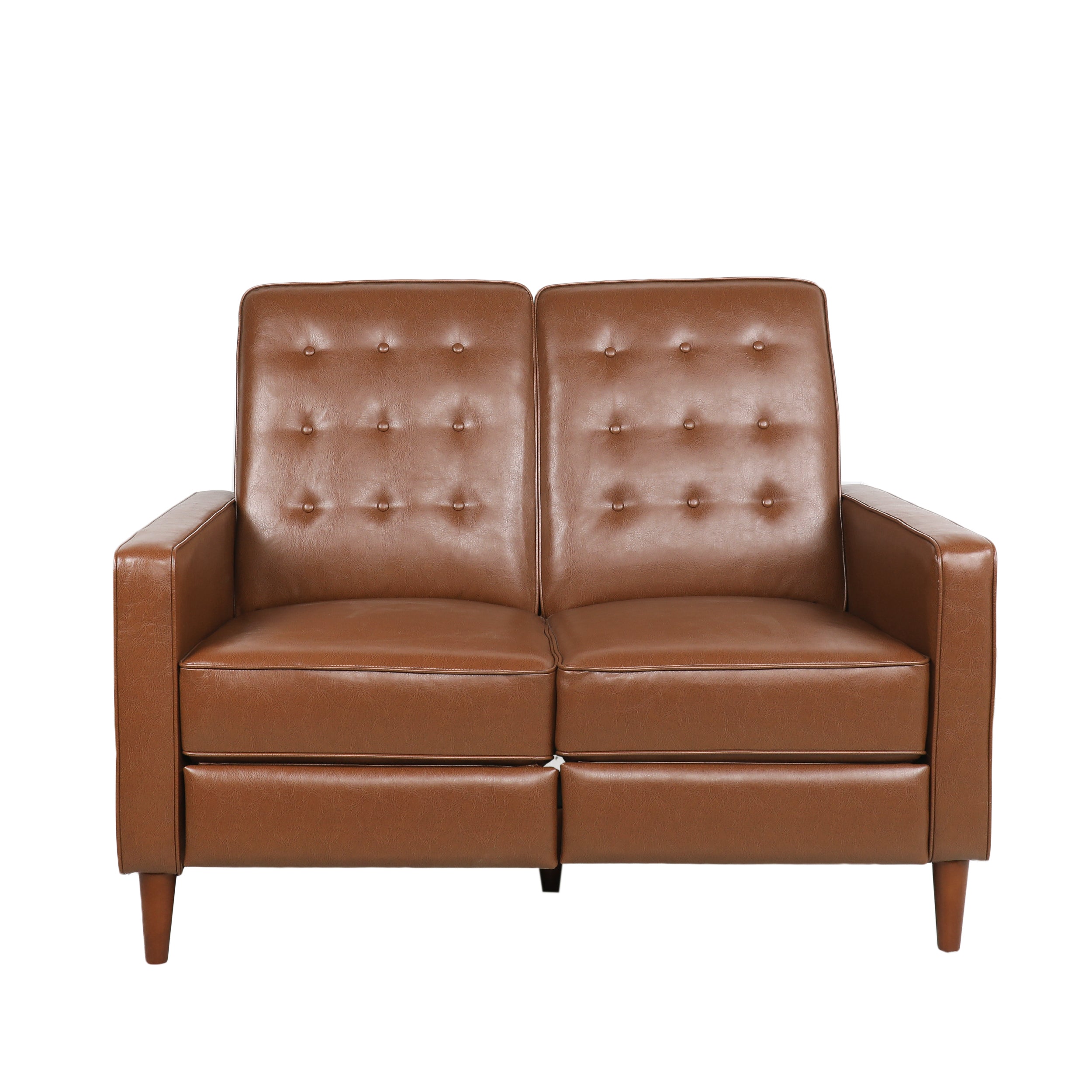 Manville Contemporary Tufted Loveseat Pushback Recliner