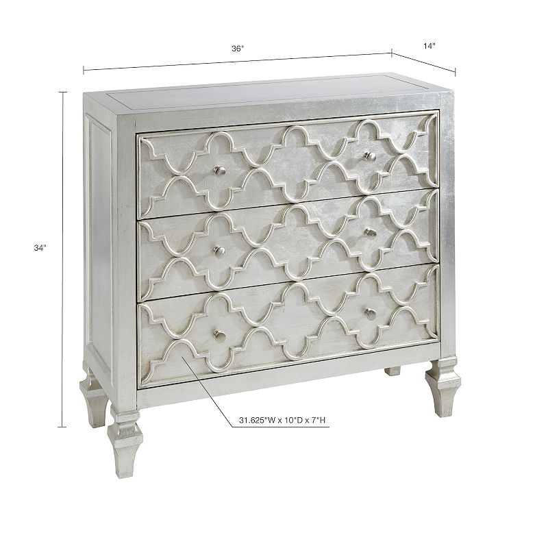 Madison Park Grayson Quatrefoil Storage Chest