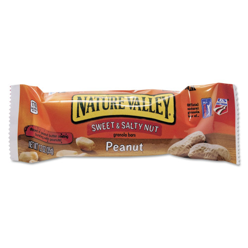 Nature Valley Granola Bars， Sweet and Salty Nut Peanut Cereal， 1.2 oz Bar， 16/Box (SN42067)