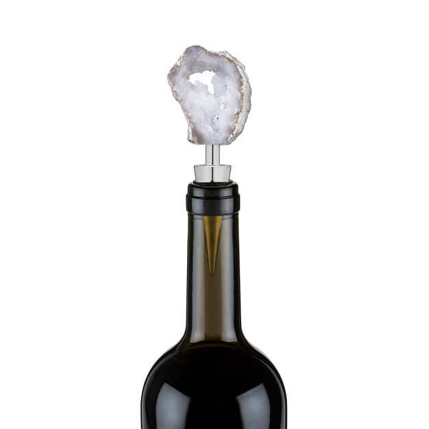 White Geode Bottle Stopper By Twine Living