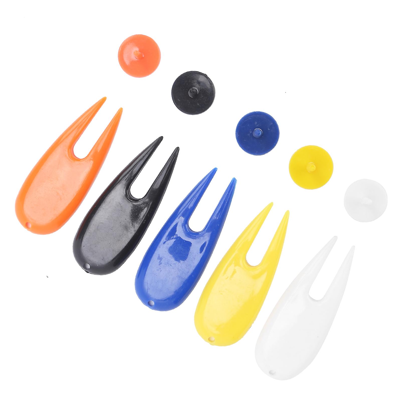 Golf Ball Score Marker Fork Plastic Golf Position Markers Golfer Pitch Repair Divot Tool