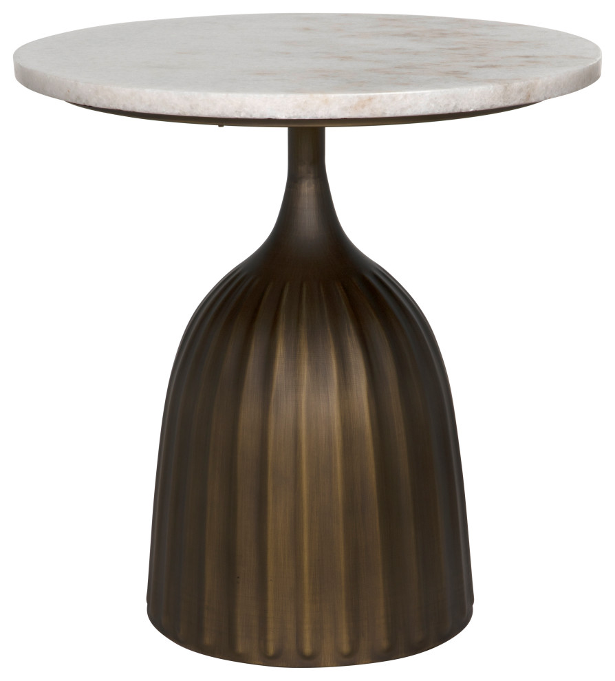 Noir Samuel Side Table With Aged Brass Finish GTAB984AB   Contemporary   Side Tables And End Tables   by Noir  Houzz