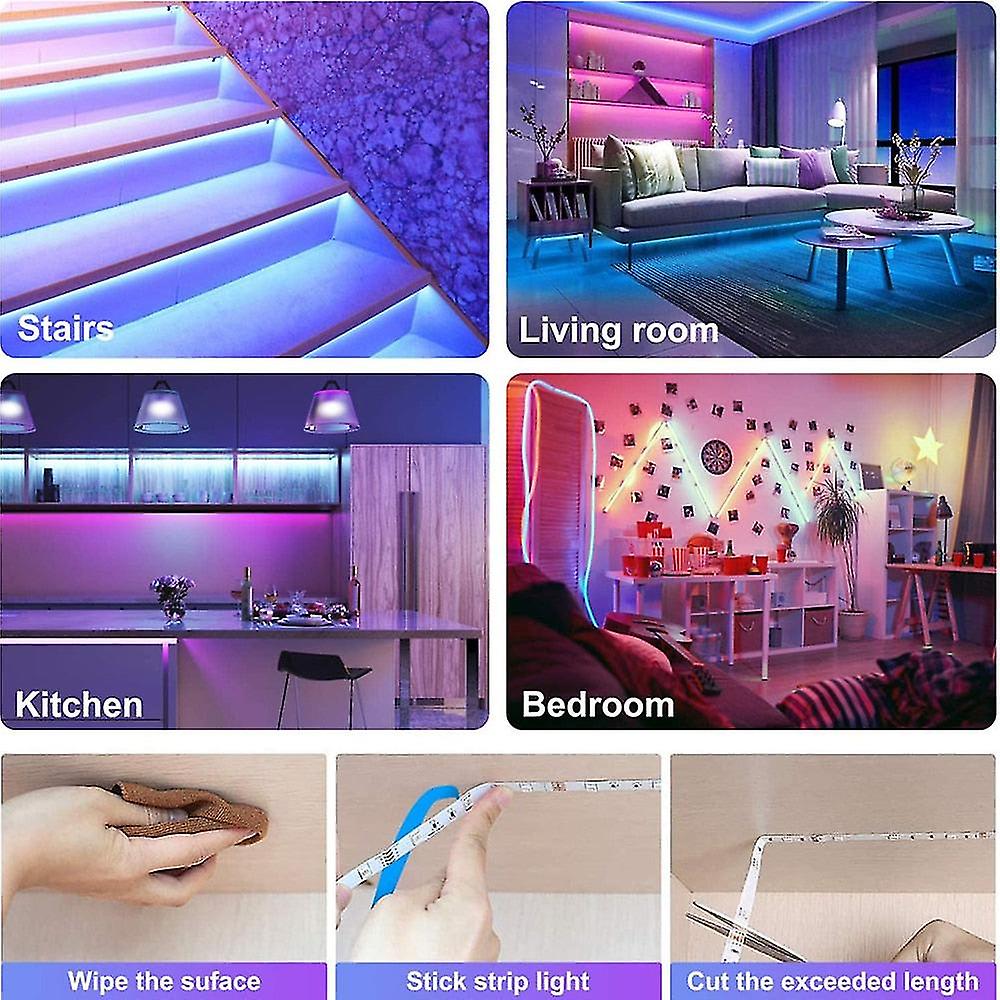 Led Strip Light Luces Rgb 2835 Bluetooth Control 5v Usb Flexible Lamp Tape For Festival Fita Bedroom Tira Tv Backlight Decor Luz