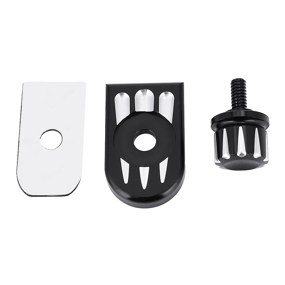 Aluminum Motorcycle Seat Bolt Tab Screw Mount Knob Cover For 96-17 Blackandsilver