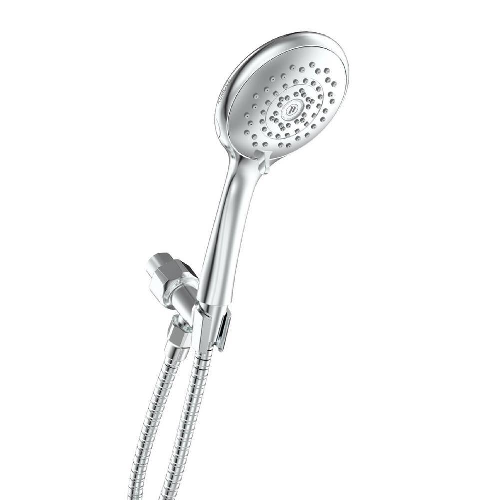 Niagara Conservation HealthGuard 5-Spray 4.3 in. Single Wall Mount Handheld 1.5 GPM with Removable Faceplate Shower Head in Chrome N9415CH-HH