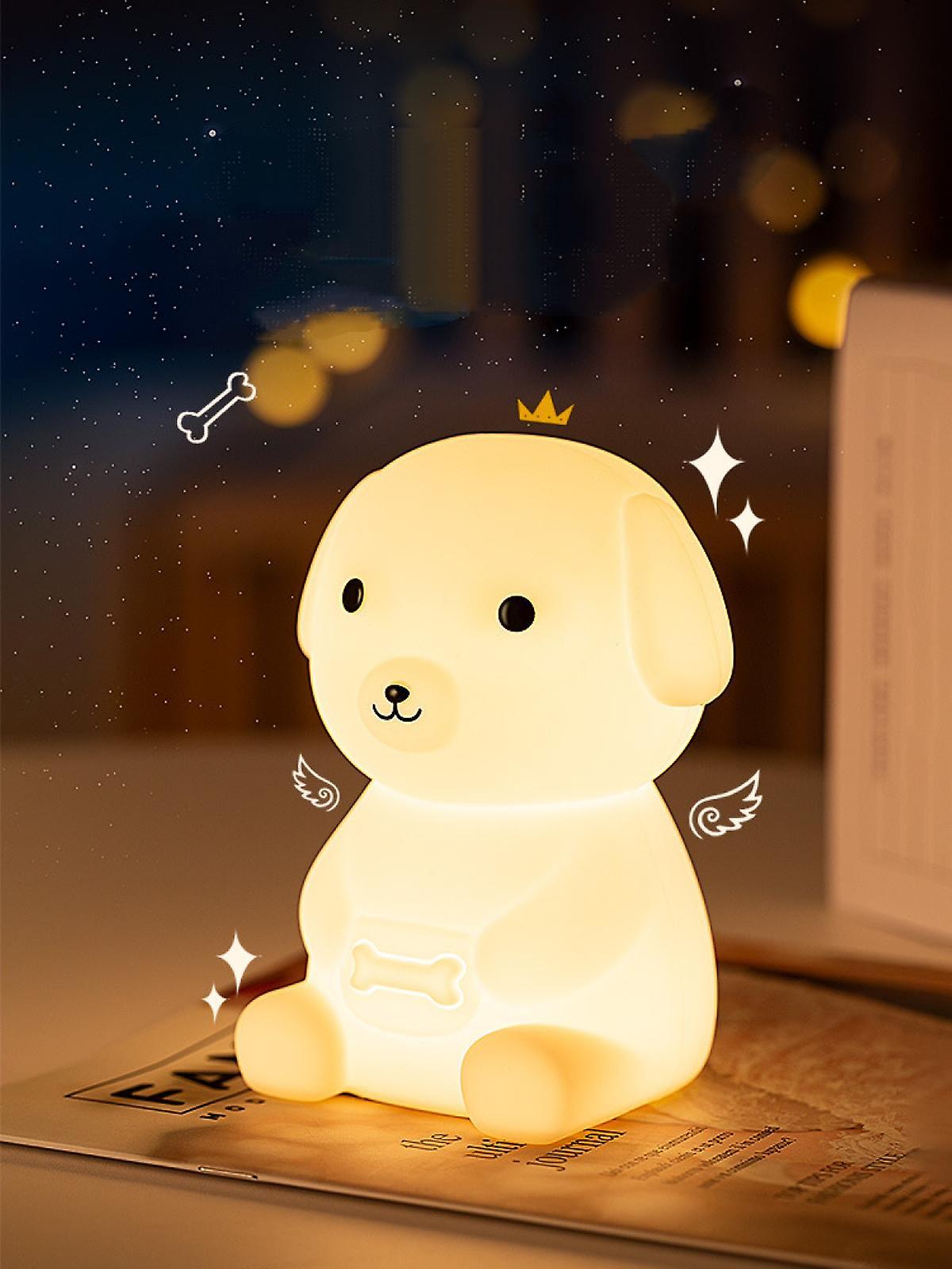 Puppy Night Light For Kids， Silicone Cute Night Light Lamp， Led Rechargeable Kids Night Light Nursery Cute Lamp，  For Girls Kids Room Decor