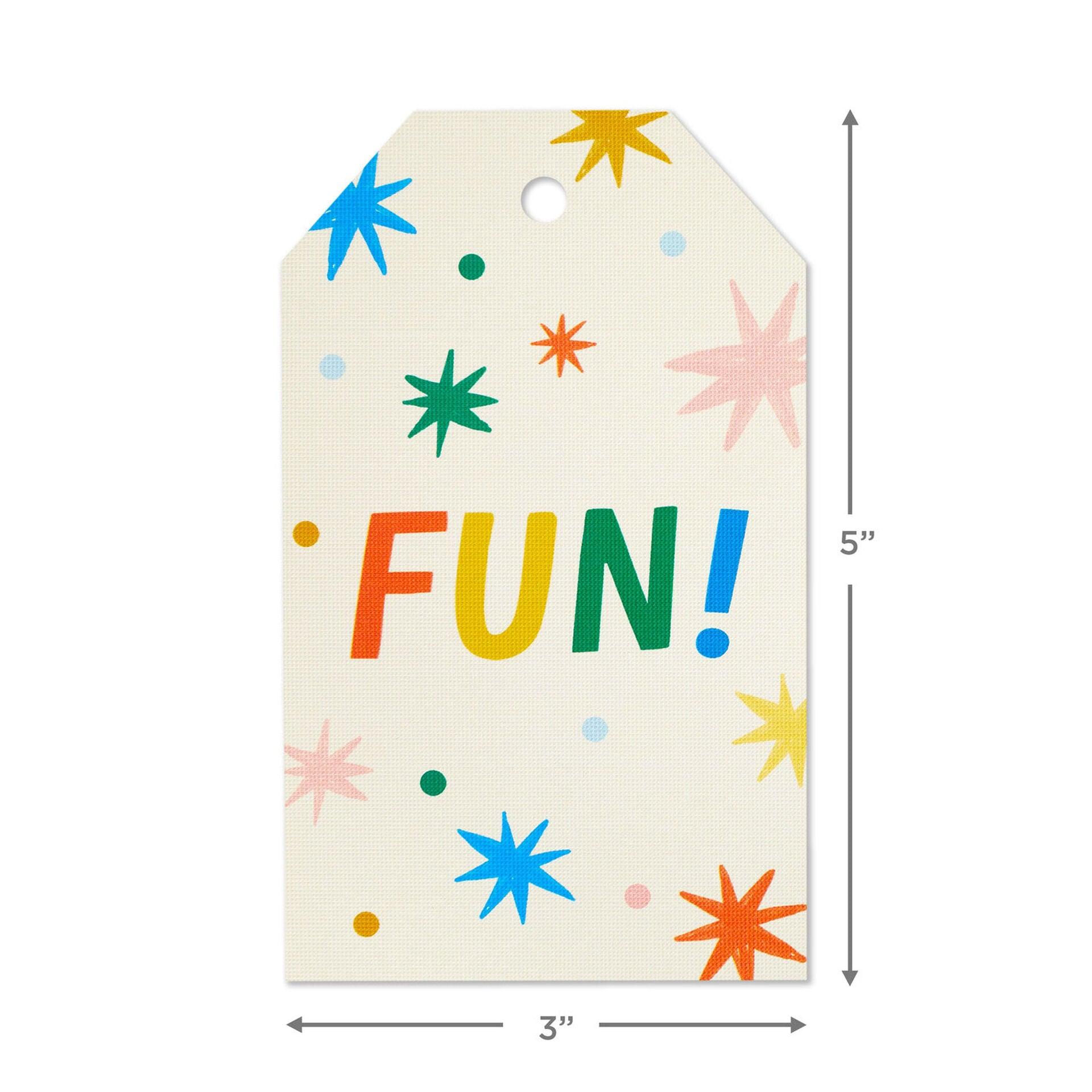 Hallmark  Fun! Large Gift Tag and Ribbon Set