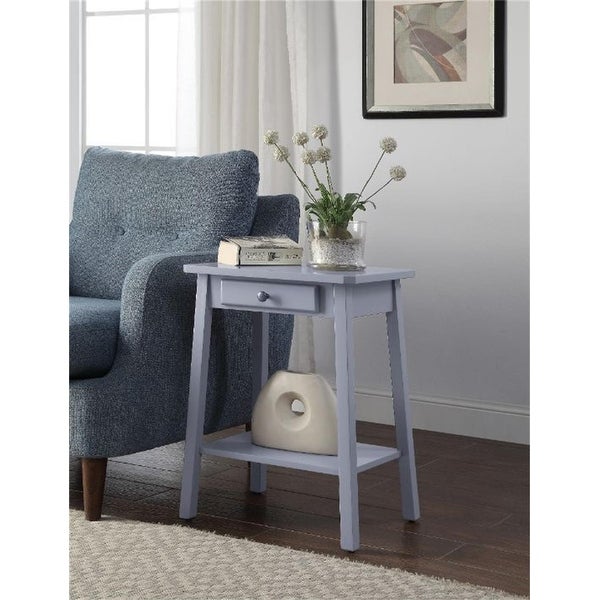 Accent Table/Side Table， Gray Finish