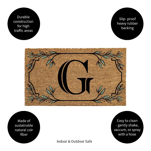 X 16 quot Monogram Coir Mat Letter quot g quot