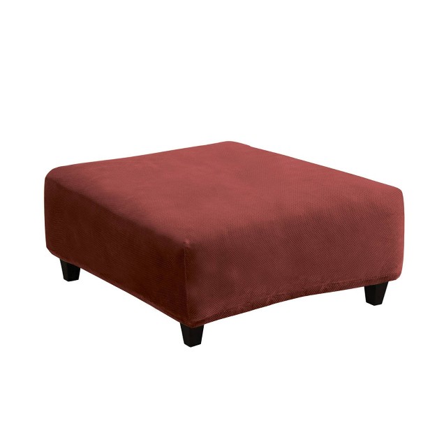 Stretch Pique Large Ottoman Slipcover Sure Fit