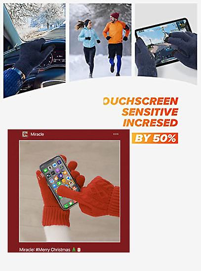 Winter Anti-slip Gloves For Men Women，  Warm Touch Screen Glove Unisex For Texting