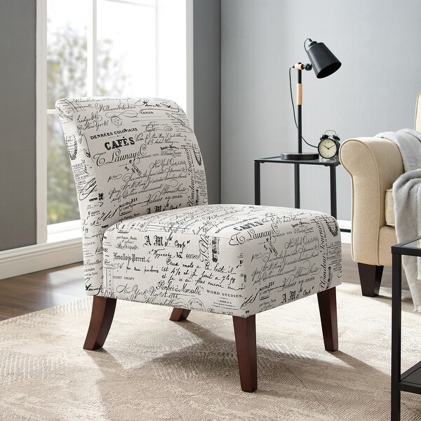 Porch and Den Bonner Written Text Print Accent Chair