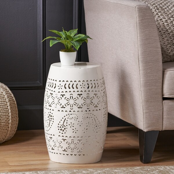 Lace Cut Design Metal Frame SIDE TABLE