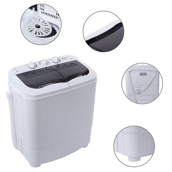 14.3(7.7 6.6)lbs Semi-automatic Gray Cover Washing Machine