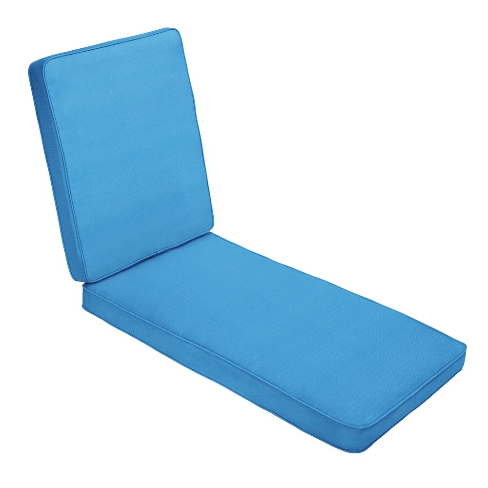 Sunbrella Capri Blue Indoor/ Outdoor Hinged Cushion   Corded