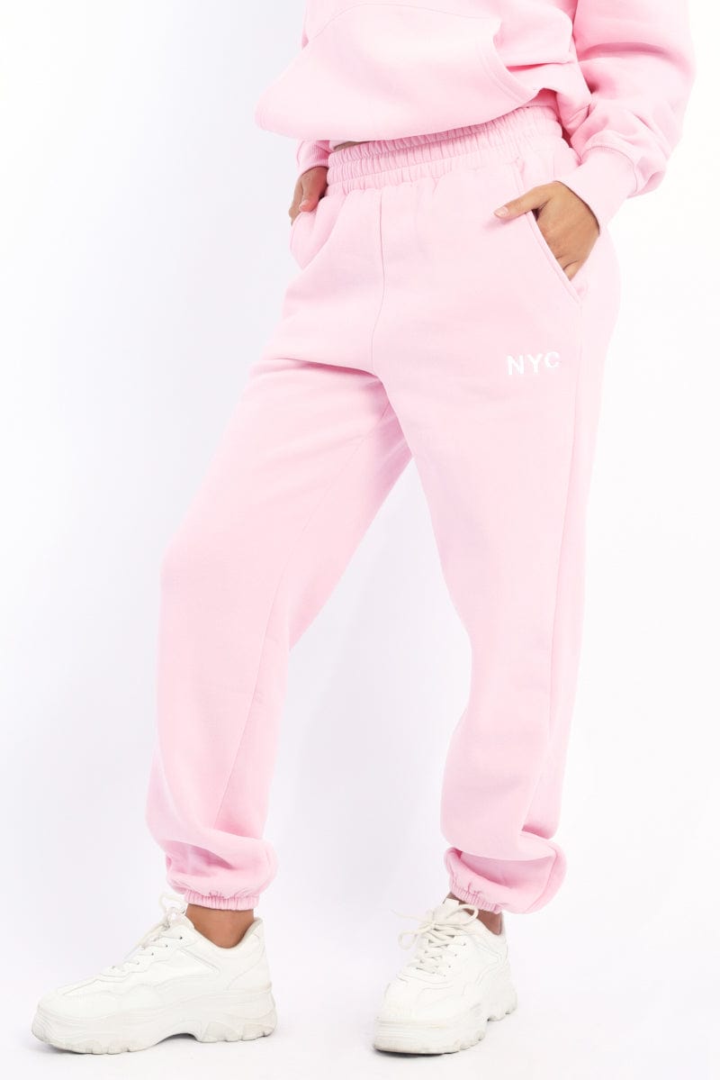 Pink Track Pants Jogger