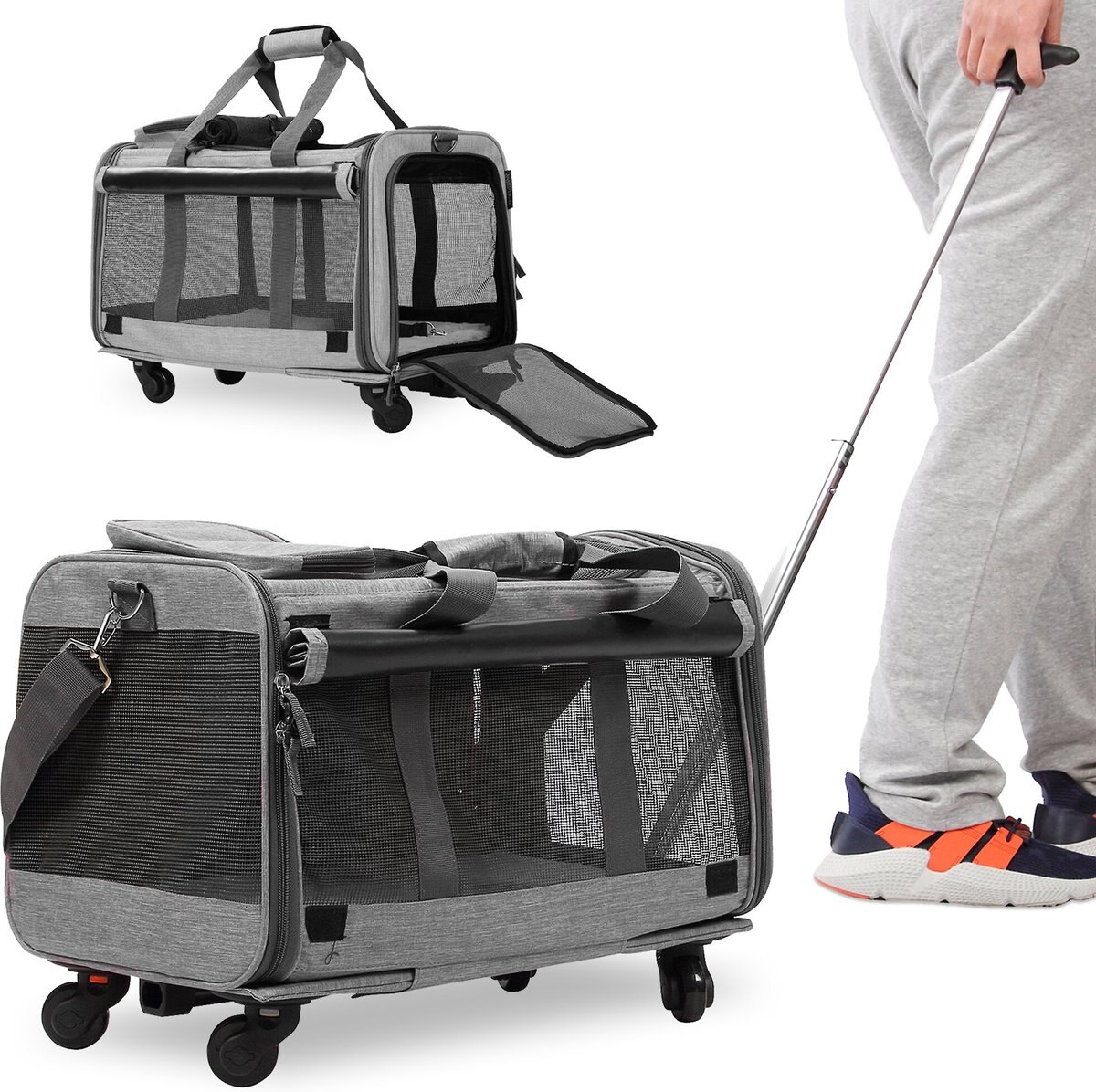 KOPEKS Detachable Wheel Dog and Cat Carrier Bag