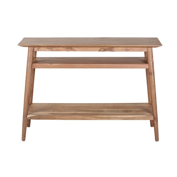 Porter Designs Portola Transitional Solid Acacia Wood Console Table， Natural