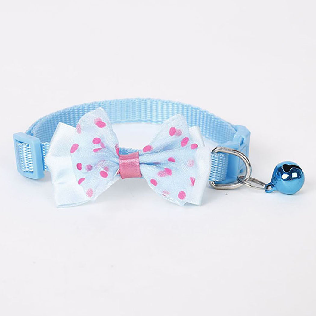 Pet Collars Adjustable Bells 8PCS Bow Ties Cat Collars Kitten Collars