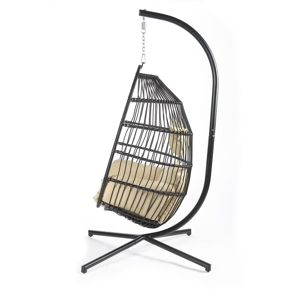 Jumbo Hanging Swing Basket Egg Chair with Stand