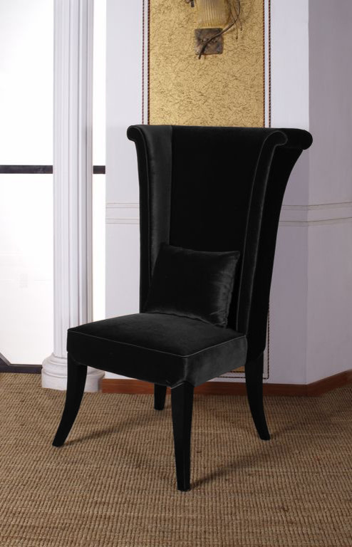 Mad Hatter Rich Velvet Dining Chair   Transitional   Dining Chairs   by Armen Living  Houzz