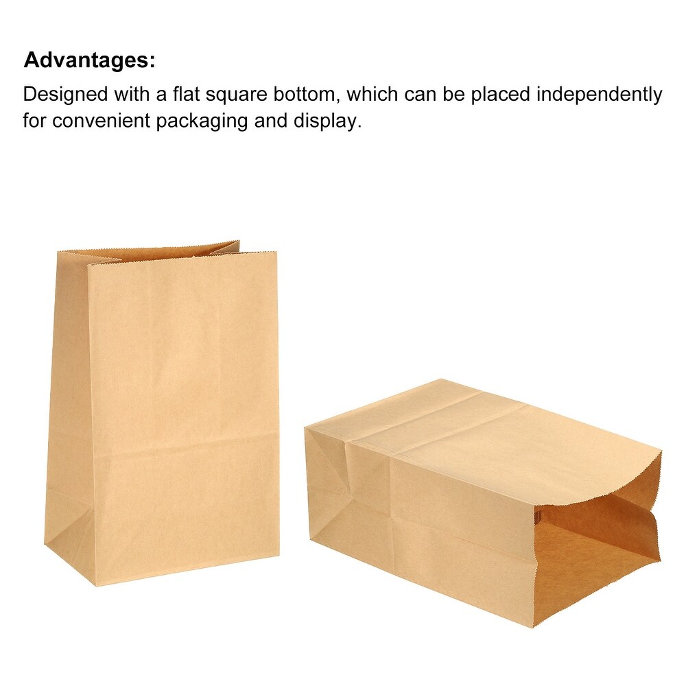 Paper Bags Brown Paper Grocery Bag 8lb 7.87x11.81x4.92 in 90g  Pack of 50