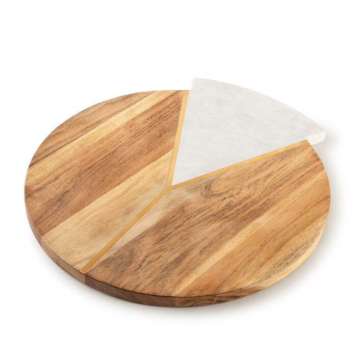 Delane Marble   Wood Cutting Board