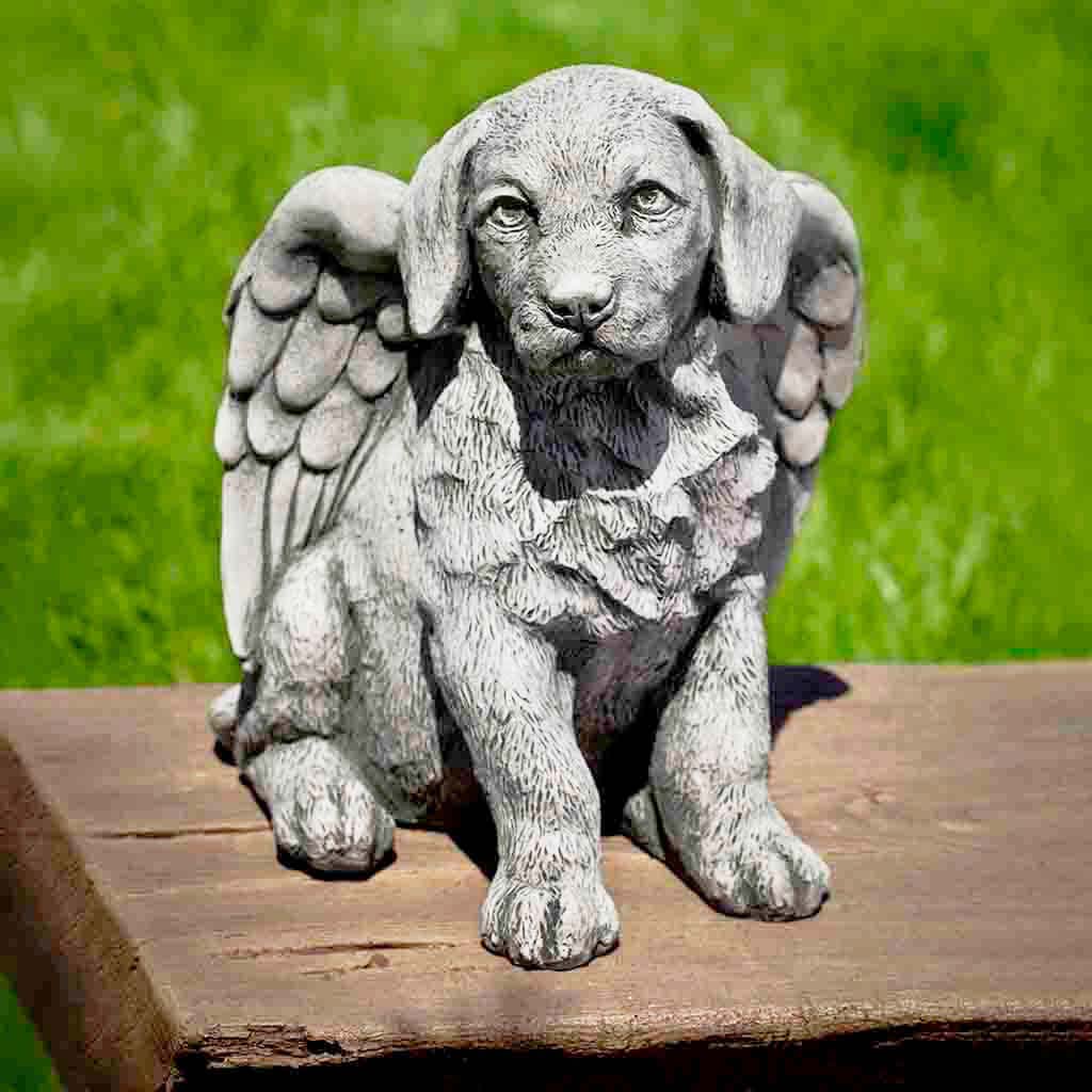 Campania International Angel Puppy Garden Statue