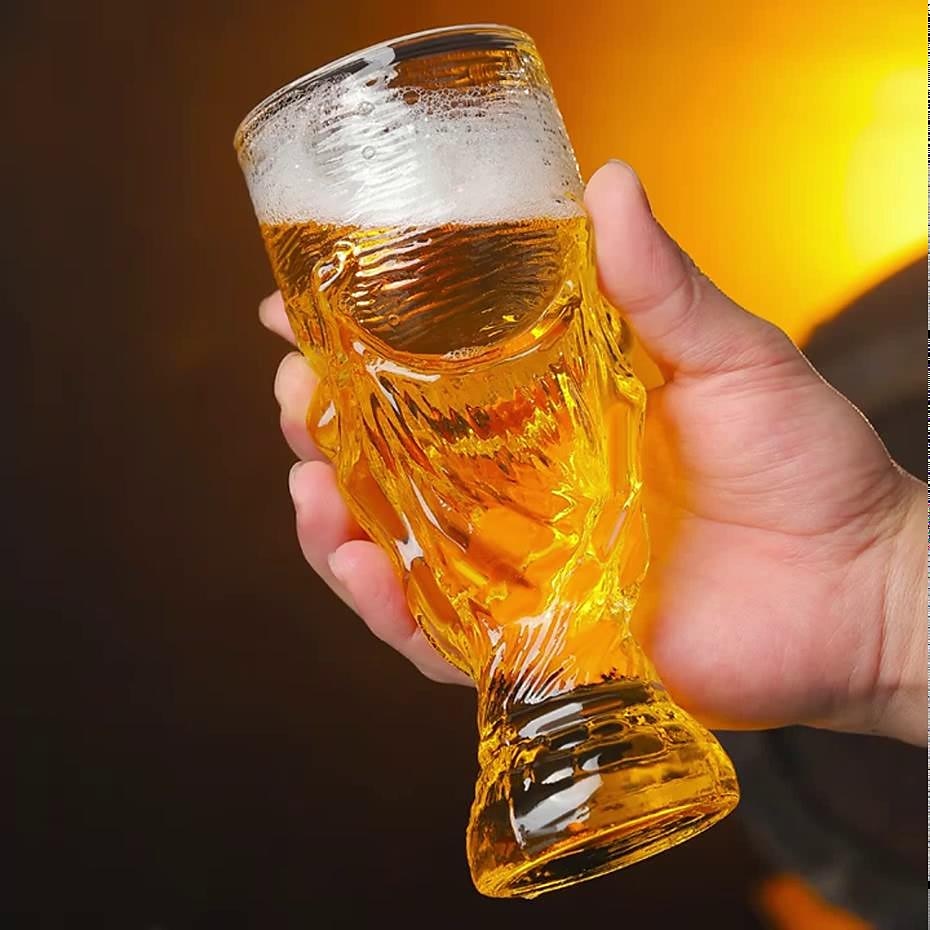 Beer Mug World Cup Borosilicate Glass Football Mug Hercules Beer Mug Bar Ktv Dark Beer Mug