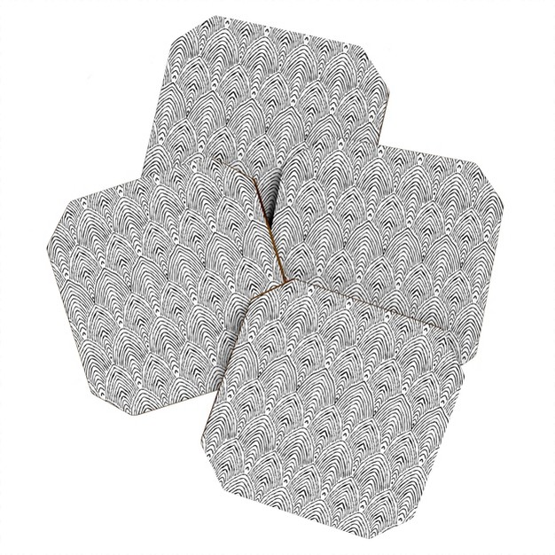 Alison Janssen Hand Drawn Deco Set Of 4 Coasters Deny Designs