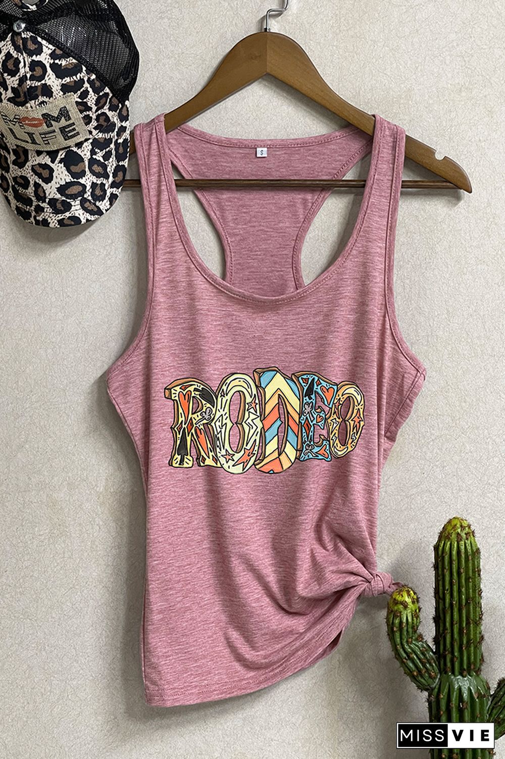 RODEO Printed Sleeveless Tank Top Wholesale