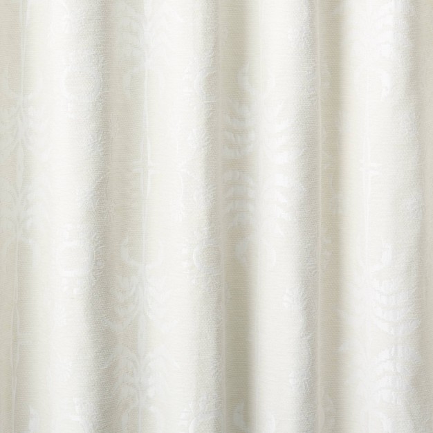 1pc Blackout Palm Frond Chenille Jacquard Window Curtain Panel Designed With Jungalow