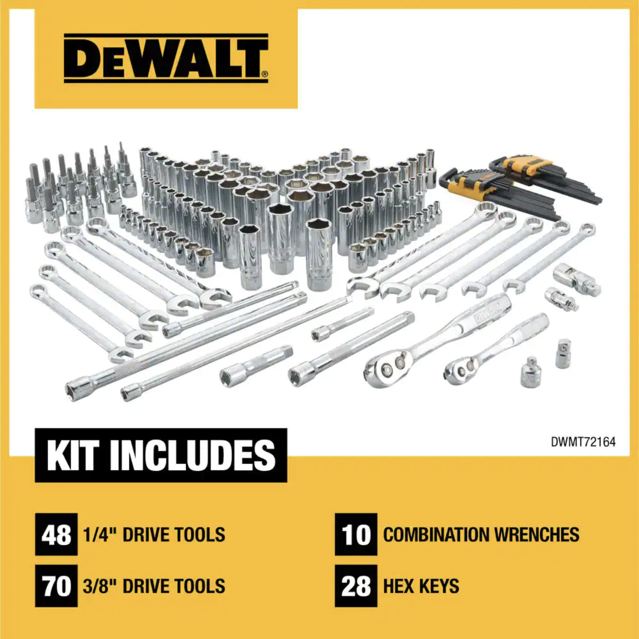 Dewalt Mechanics Tool Set (156-Piece)， DWMT72164