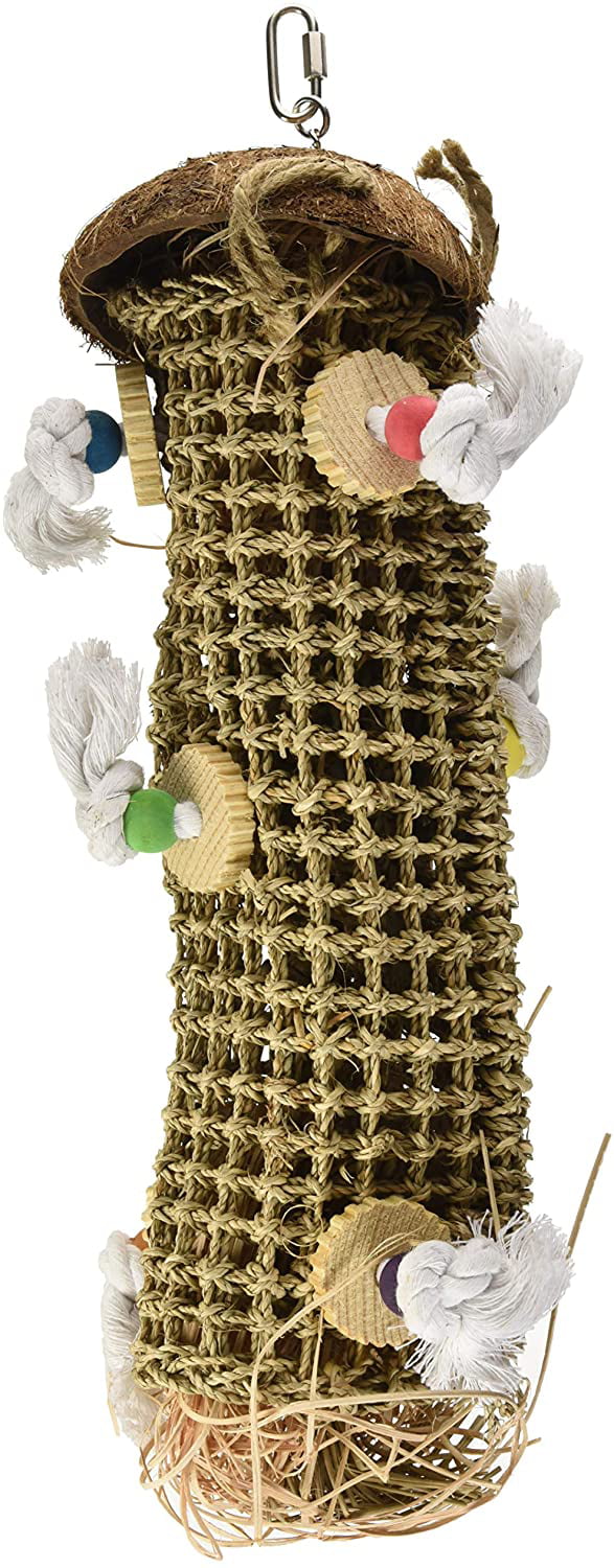 Penn-Plax， Bird Life， Natural Weave Kabob Bird Toy， 24’’H