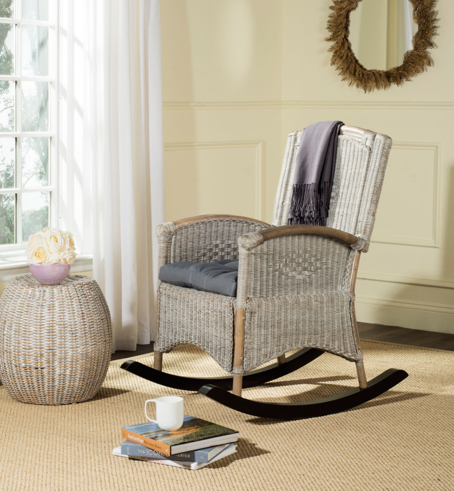 Rhonda Rocking Chair  Antique Gray   Tropical   Rocking Chairs   by Rustic Home Furniture Deco  Houzz