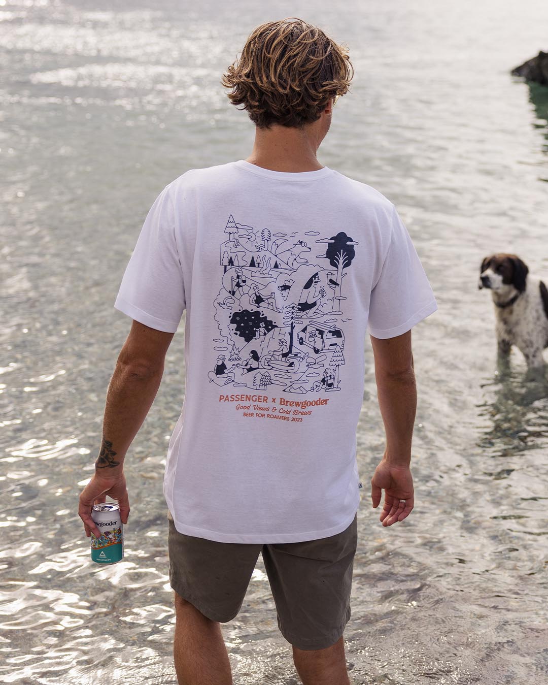 Views & Brews T-Shirt Passenger X Brewgooder - White