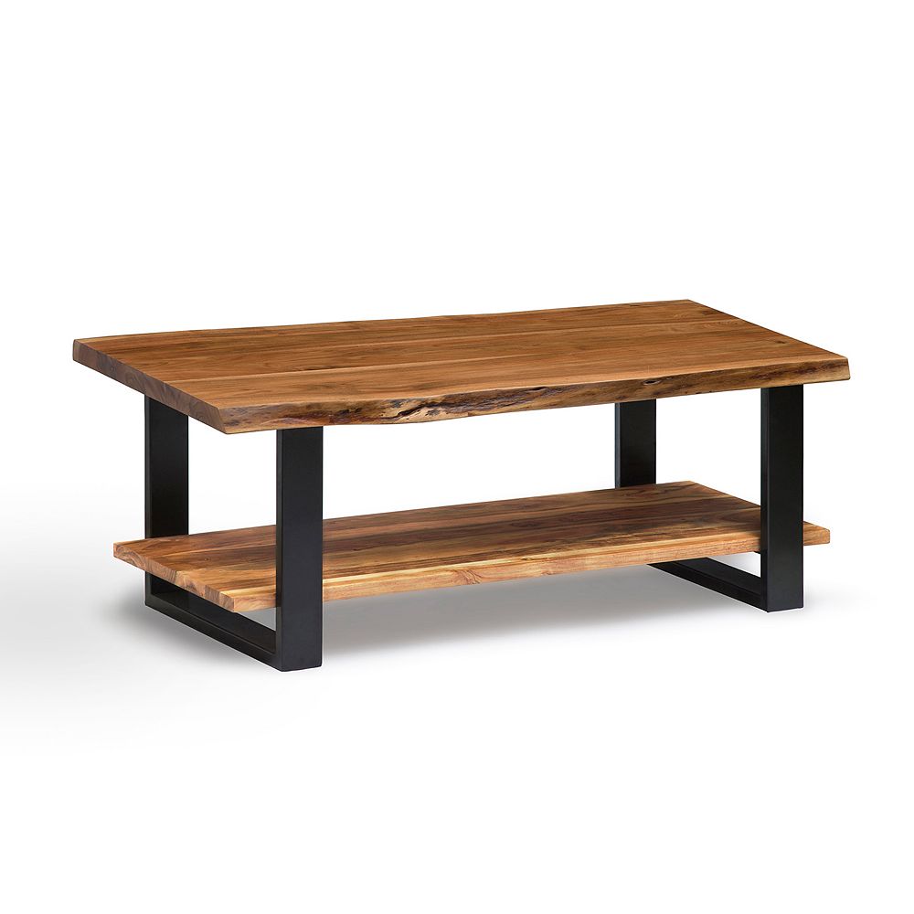 Alaterre Furniture Alpine Live Edge Wood Large Coffee Table