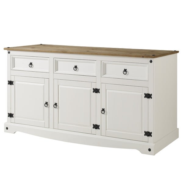 Wood Buffet Sideboard Corona White | Furniture Dash - N/A